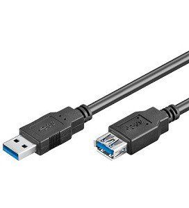 goobay 3m must USB pikenduskaabel