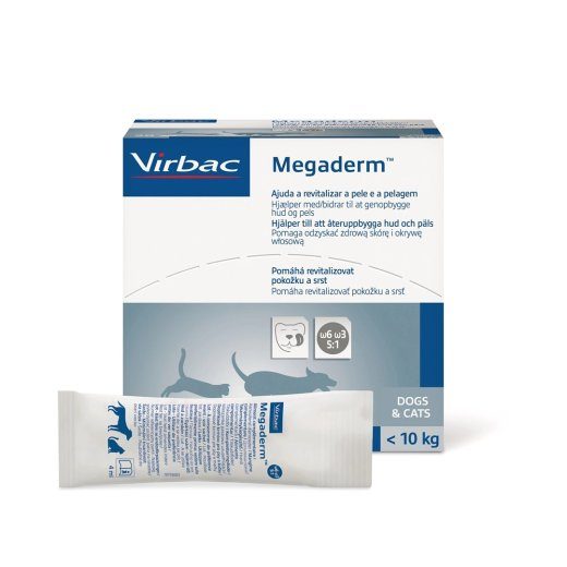 VIRBAC Megaderm rasvhapped nahka ja karva toetavad - toidulisandid koertele ja kassidele - 28x4ml