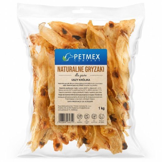 PETMEX küüliku kõrvad - koera närimisvahend - 1kg
