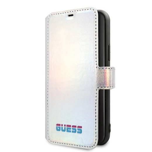 Guess GUFLBKN58BLD Knygelės tipo dėklas iPhone 11 Pro / sidabrinis