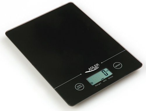 Adler Kitchen scales Maximum weight (capacity) 5 kg Graduation 1 g Display type LCD Black