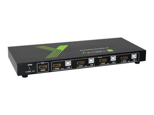 TECHly 4x1 USB HDMI KVM 4Kx2K KVM/heli/USB deskilülitüüp