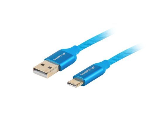 Lanberg CA-USBO-22CU-0010-BL USB-kaabel 1 m USB 2.0 USB C USB A Sinine