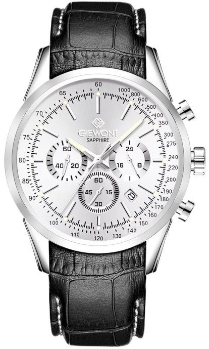 Giewont Chronograph Safiir Meeste Kell GW7650-A1 / hõbedane