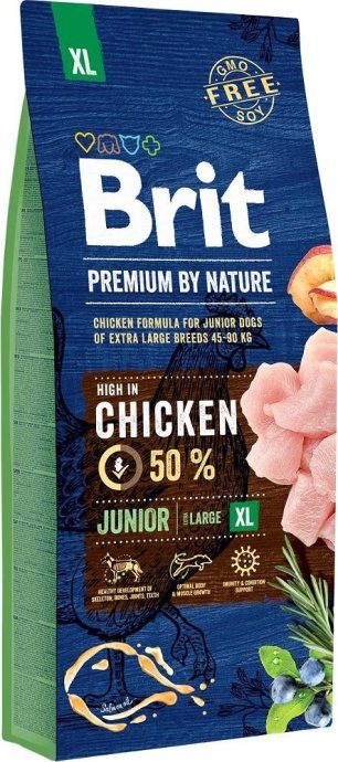BRIT Premium by Nature Junior XL kana kuivkoeratoit - 15 kg
