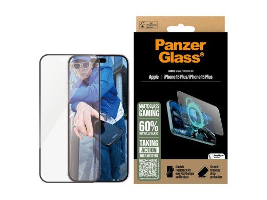 PanzerGlass Gaming Must Läbipaistev