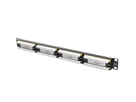 Lanberg 24 port 1U Cat.5e UTP must patchpaneel PPU5-1024-B