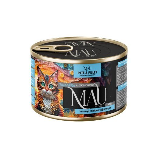 MAU Pate and Fillet Crimson with pansy wet cat food 185g