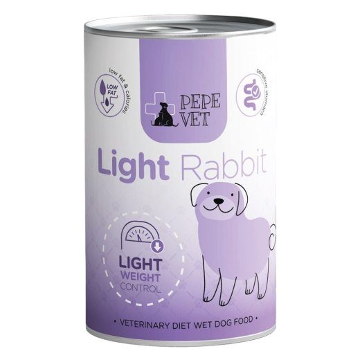 PAKA ZWIERZAKA Pepe Vet Light Mono Rabbit Wet Dog Food 400g