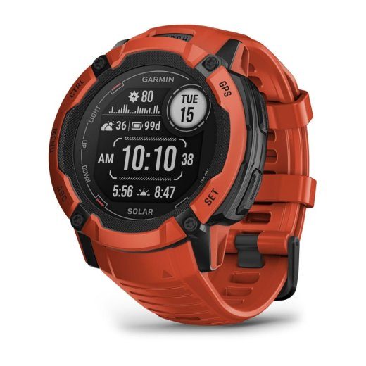 Garmin Instinct 2X Solar 2.79 cm (1.1") MIP 50 mm Digital 176 x 176 pixels Touchscreen Red GPS