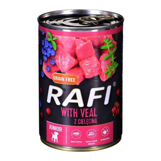 Dolina Noteci Rafi Junior with veal, cranberry, and blueberry - märg koeratoit 400 g
