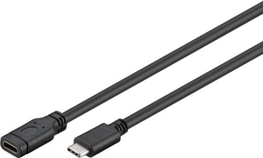 USB-C 3.2 Gen 1 kabelis, 2m Juodas, sinchronizavimui