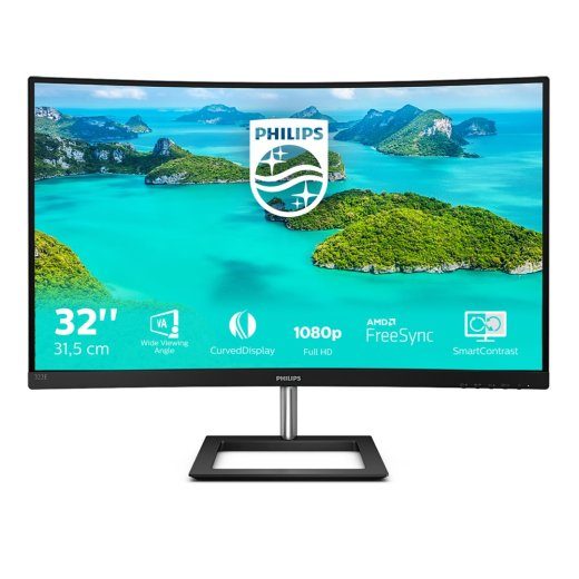 Philips E Line 322E1C/00 LED-ekraan 80 cm (31,5") 1920 x 1080 pikslit Full HD LCD must