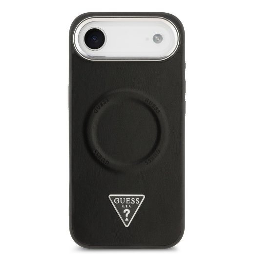 Guess PU Nahast Triangle Logo MagSafe Kaitseümbris Apple iPhone 17 Air jaoks