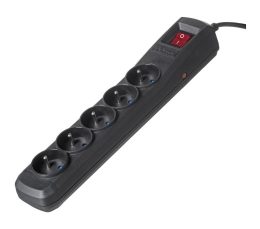 Activejet black power strip with cord ACJ COMBO 1,5M/BEZP.AUTO/CZ