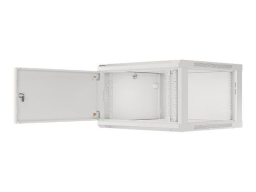 LANBERG Wall mount cabinet 19inch 6U 600x600 steel doors grey flat pack