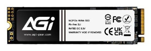 SSD AGI TECHNOLOGY 600xTBW reitingas MTBF 1600000 h Skaitymo greitis 3200 MB/s Rašymo greitis 1700 MB/s NVMe Taip PCI Express 3.0 M.2 1000 AGI1T0GI...
