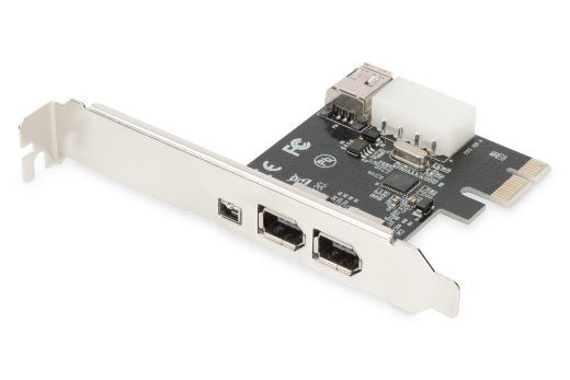 Digitus IEEE 1394a liidesekaart, PCI express, 4 porti 1x ext. 1394mini, 2x ext./1x int. 1394a port DS-30201-5