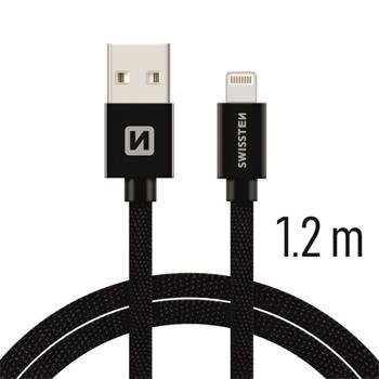 Swissten Textile kiirlaadija 3A Lightning andme- ja laadimiskaabel 1.2m