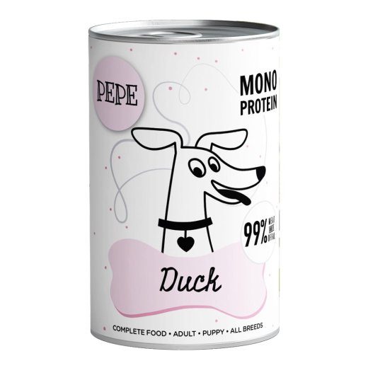 PAKA ZWIERZAKA Pepe Duck Mono - märg koeratoit - 400g