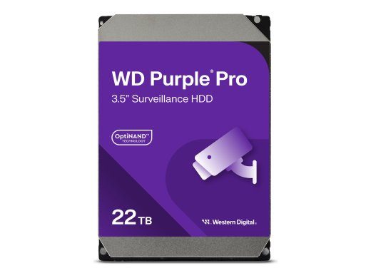 WD Purple Pro 22TB SATA 6Gb/s HDD 3,5-tolline sise 7200Rpm 512MB Vahemälu 24x7 Bulk