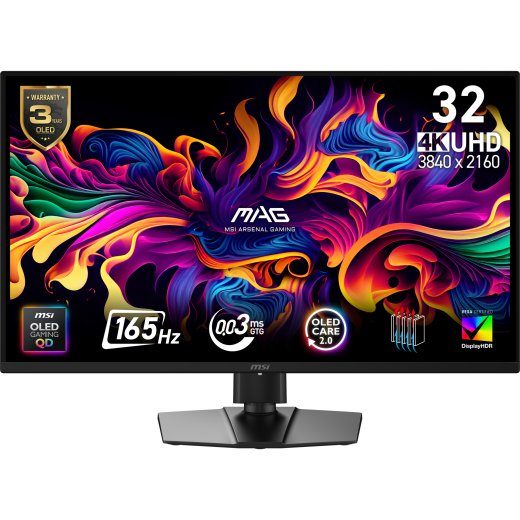 MSI MAG 322UP QD-OLED 16 arvutimonitor 80 cm (31.5) 3840 x 2160 pikslit 4K Ultra HD must