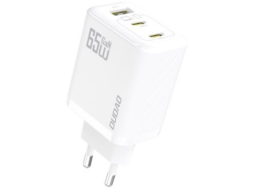 Dudao A29EU adapter 65Watt 2xUSB-C 1xUSB-A valge