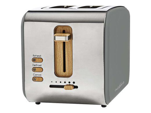 Nedis 900W Gray Toaster