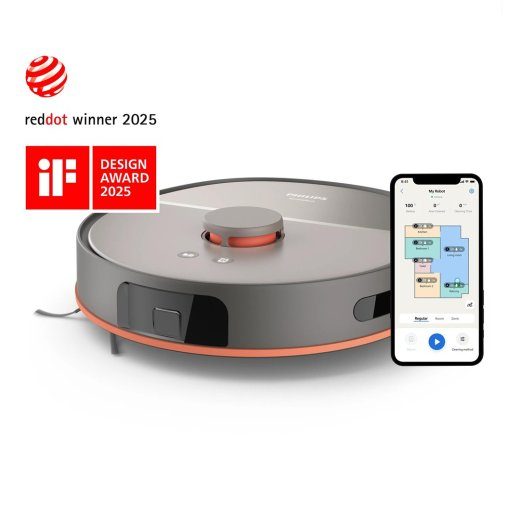 Philips XU5000/10 Series 5000 Robotinis dulkių siurblys ir šluostė, 67 W, pilka