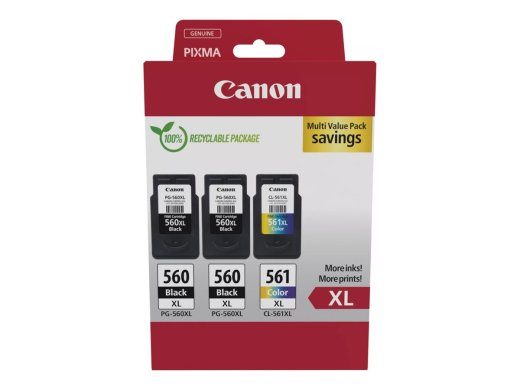 Canon PG-560XL x2/CL-561XL mitme väärtusega pakend tindid must (tsüaan, magenta, kollane)