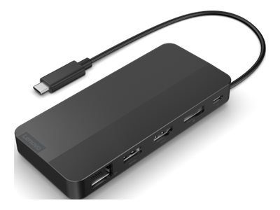 Lenovo USB-C Dual Display Travel Dock with Adapter 40B90100EU Ethernet LAN (RJ-45) ports 1 DisplayPorts quantity 1 USB 3.0 (3.1 Gen 1) ports quanti