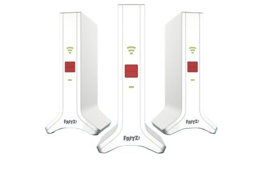 FRITZ!Repeater Mesh Set 4200 4200 Mbit/s võrgurepetiitor, punane, valge