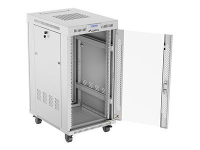 Lanberg Rack cabinet 19" vabalt seisev 22U/600x800 (flat pack) klaasuksega FF01-6822-12SL Hall