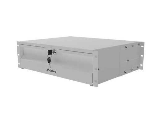 Langberg 19'' 3U reastrii kappi sahtel, 360 mm hall, koormusvõime kuni 90 kg, 4-punkti paigaldus