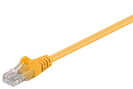 Goobay CAT 5e ühenduskablo, U/UTP 95556 Kollased RJ45 mees (8P8C) RJ45 mees (8P8C)