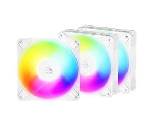 Arctic P12 Pro Reverse A-RGB (Valge) - 3 Pack - Korpus Ventilator - 120mm - Valge koos RGB-ga
