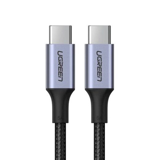 UGREEN US316 USB-C kuni USB-C kaabel 480Mbps 5A PD100W 0.5m / must