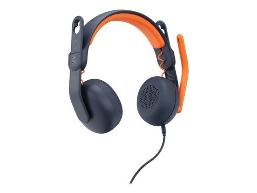 Logitech Zone Learn On-Ear laidinė kabelinė ausinė mokymuisi, USB-A laidinės ausinės Tipo Oranžinė