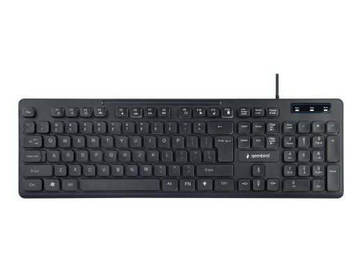 Gembird "Rainbow" Backlight Multimedia Keyboard KB-UML-02 Keyboard Wired US N/A Black