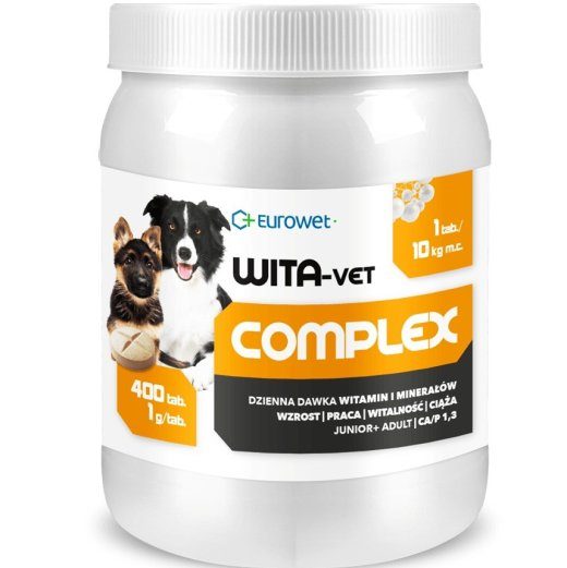 EUROWET Wita-Vet Complex - koerade toidulisandid - 400 tabletti