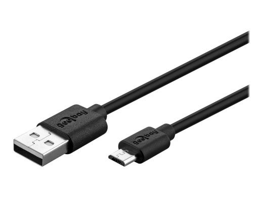 goobay USB kaabel 50cm must