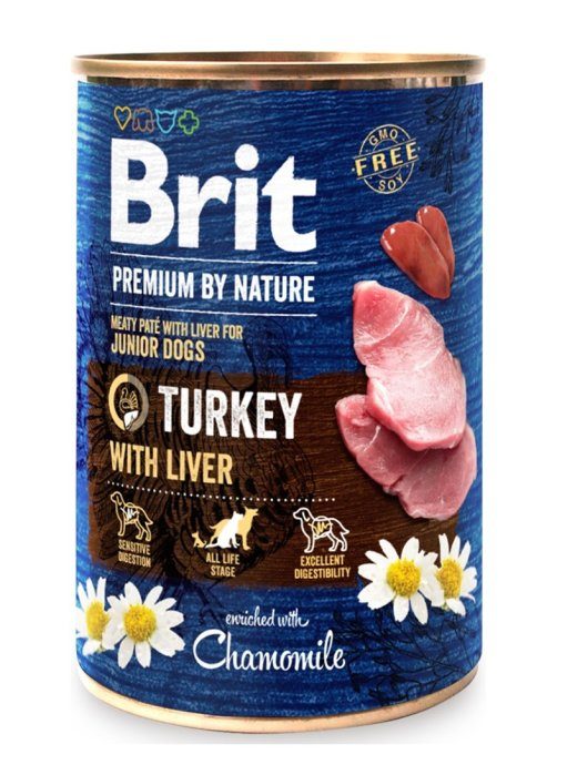 BRIT Premium by nature Junior Turkey with Liver - niiske koeratoit - 400g