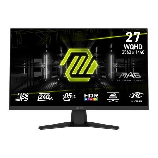 MSI MAG 274QFDE X24 27 colių 27 IPS 2560 x 1440 (2K) HDMI DisplayPort 240Hz monitorius