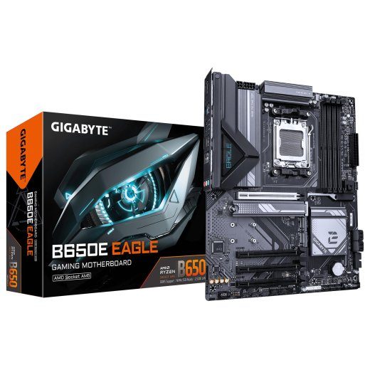 Pagrindinė plokštė GIGABYTE AMD B650 lizdas AM5 ATX RAM DDR5-SDRAM 4xSlotiai 3xM.2 (M) lizdų skaičius B650EEAGLE