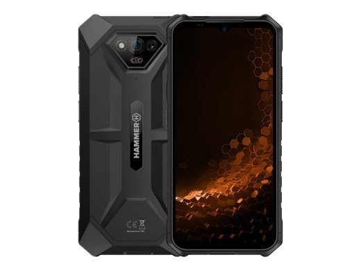 Hammer Iron V Must 6.5 " IPS 1600 x 720 pixels Mediatek Helio G36 Sisemine RAM 6 64 microSD Nano SIM 3G 4G Põhikaamera resolutsioon 50 MP Sekundaarne