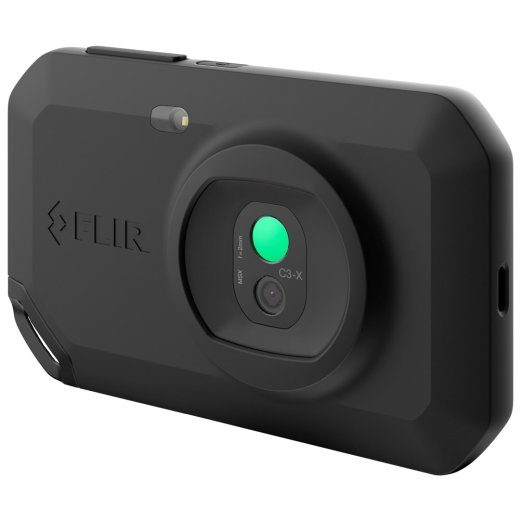 FLIR C3-X thermal imaging camera Black 1800 mAh Vanadium Oxide Uncooled Focal Plane Arrays Built-in display 128 x 96 pixels LCD 640 x 480 pixels