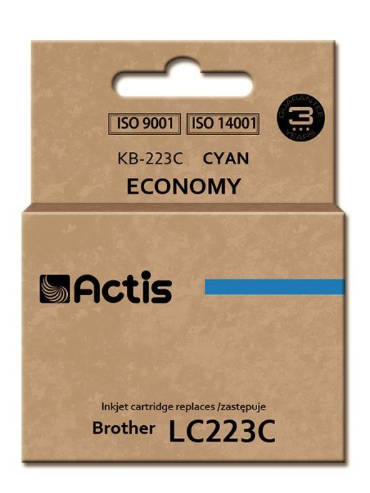 Actis KB-223C tindid (asendus Brother LC223C jaoks; Standardne; 10 ml; tsüaan)