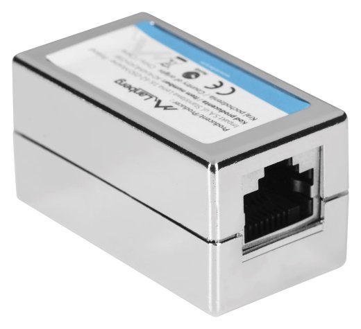 Lanberg AD-RJ45-RJ45-OS6 kaabel soomusmuundur RJ-45 Hõbe