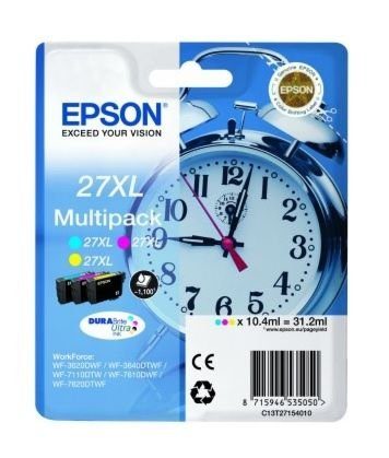 Epson Cartridge Multipack T2715 Tindikarbist Cyan, Magenta, Yellow