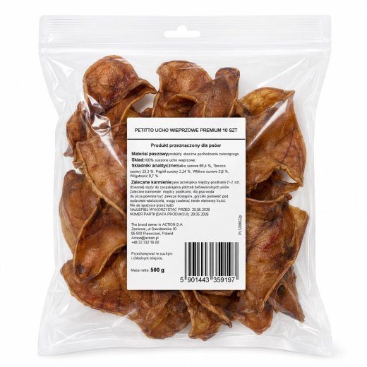 PETITTO seakõrv Premium Mono koerte töötlus - 10 tk